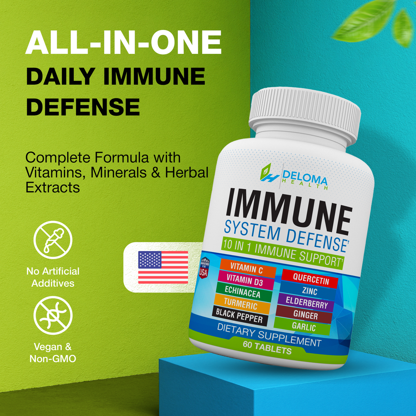 10 in 1 Immune System Defense and Support Supplement